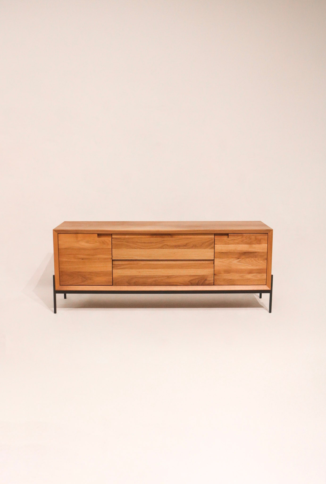 Room & Board contemporary solid wood console media stand cabinet 60 inches walnut finish