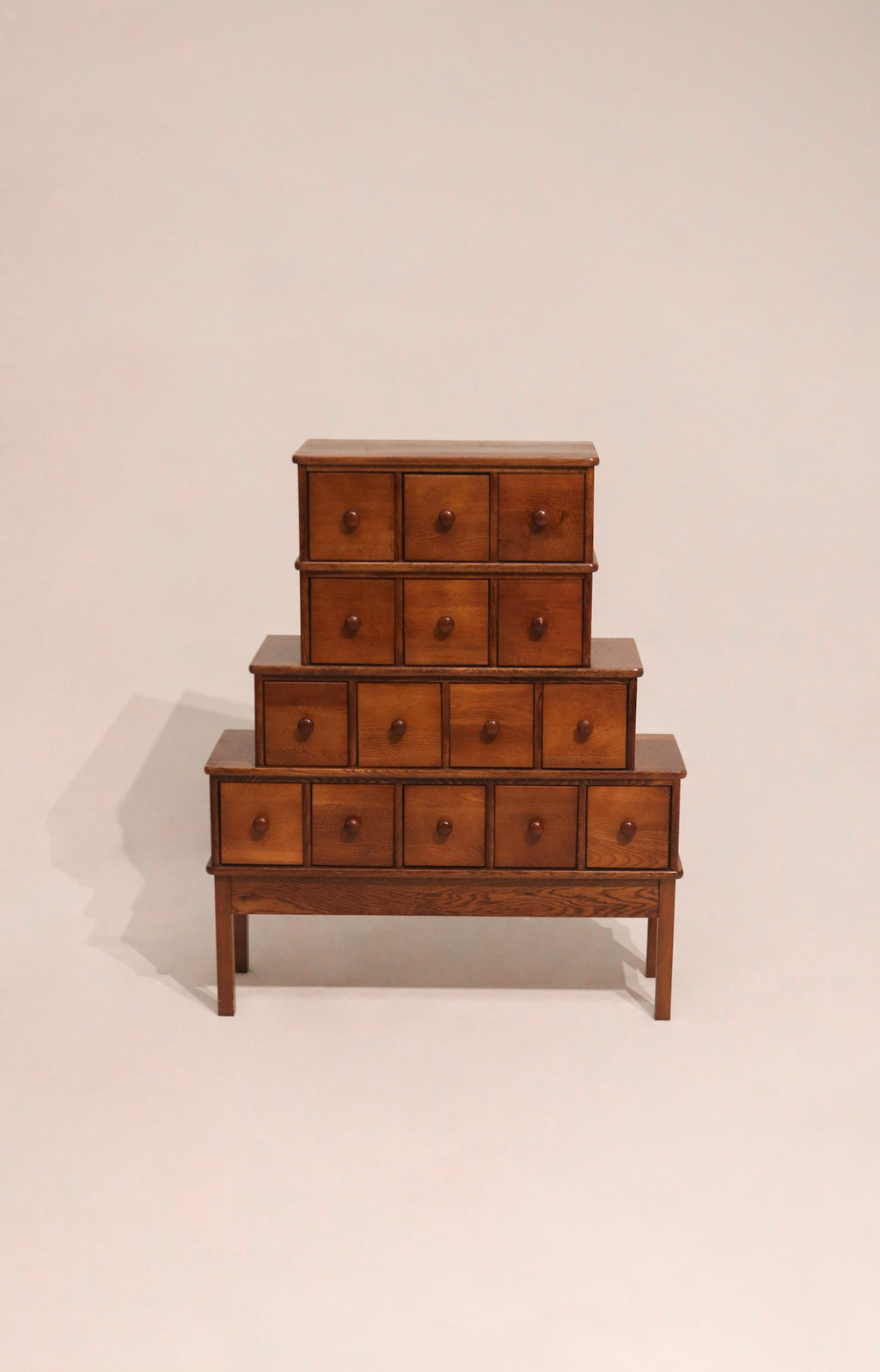 Rustic solid oak wood small chest of drawers cabinet storage 34x13x41 inches