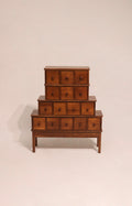 Rustic solid oak wood small chest of drawers cabinet storage 34x13x41 inches