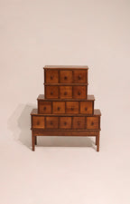 Rustic solid oak wood small chest of drawers cabinet storage 34x13x41 inches