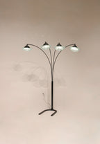 Vintage 70s four adjustable light arms arch floor lamp 83 inches tall spider style