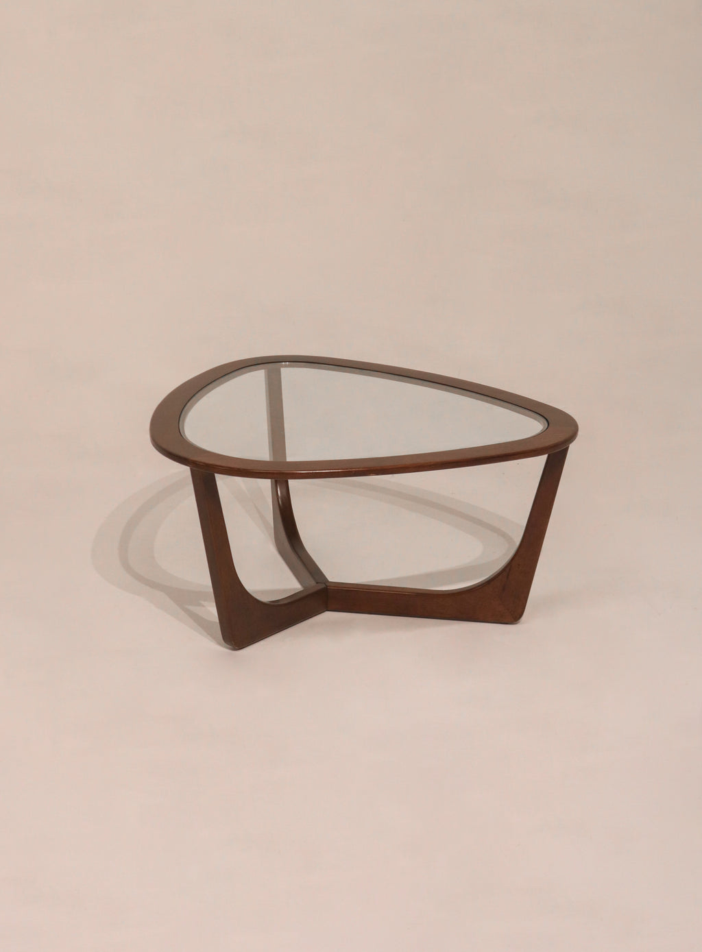 West Elm mid century modern wooden glass coffee table walnut finish 37 inches wide