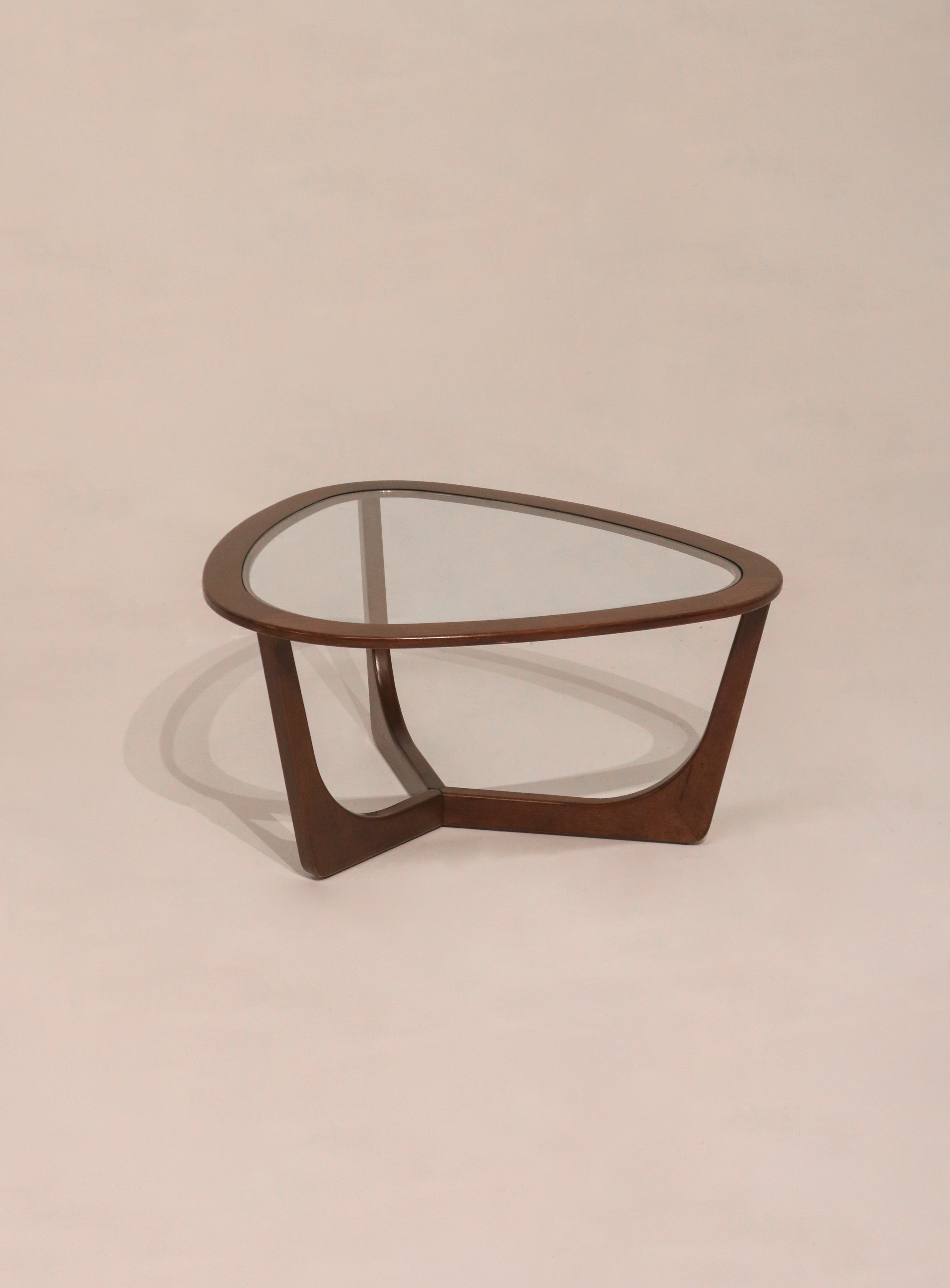 West Elm mid century modern wooden glass coffee table walnut finish 37 inches wide