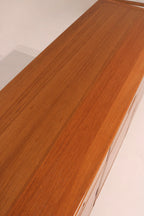 Detail of the plinth base construction providing a grounded look