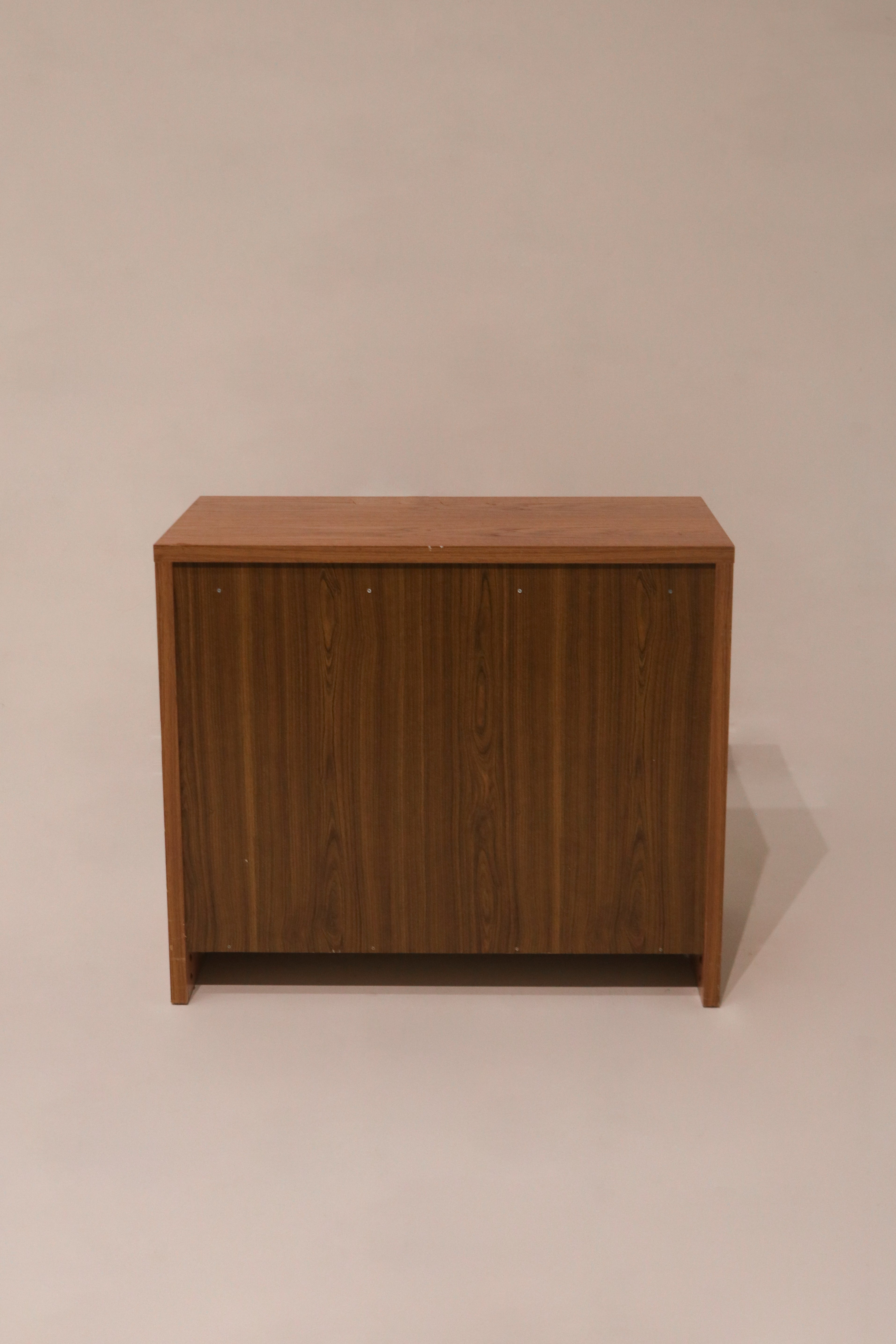 Rear view of the dresser showing finished back panel