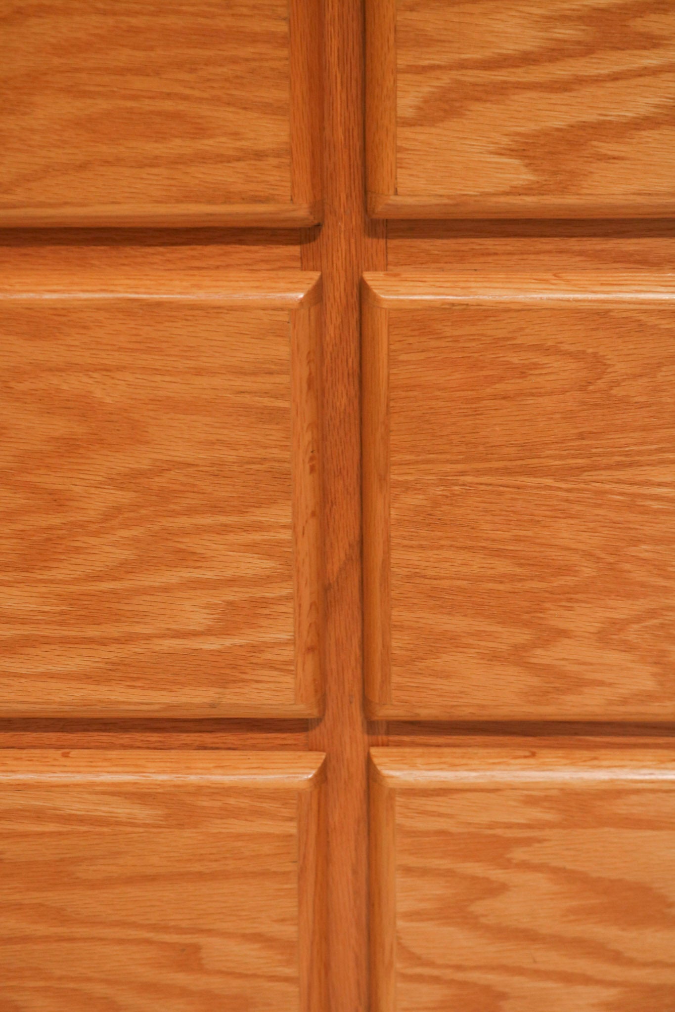 Rear view showing particle board back panel and overall stability