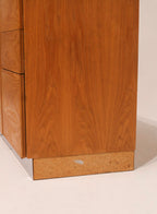 Rear view showing the solid finished back panel