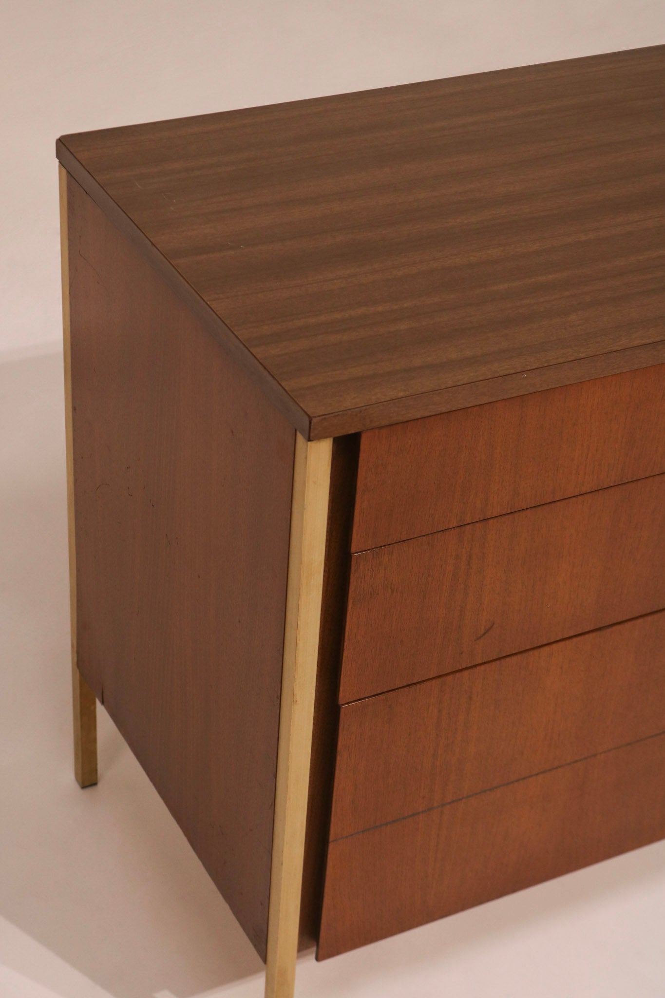 Front view of right side drawers closed showing minimalist handle-free design