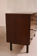 Right side panel view showing vertical walnut grain pattern