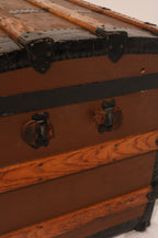 Right side view showing iron hardware and leather strap detail