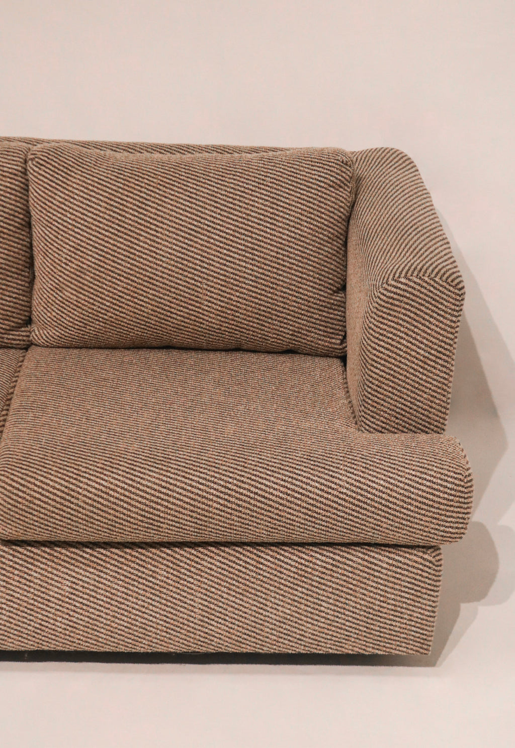 Right side view showing sofa profile depth and cushion loft