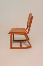 Detail of seat corner connection to the solid hardwood frame