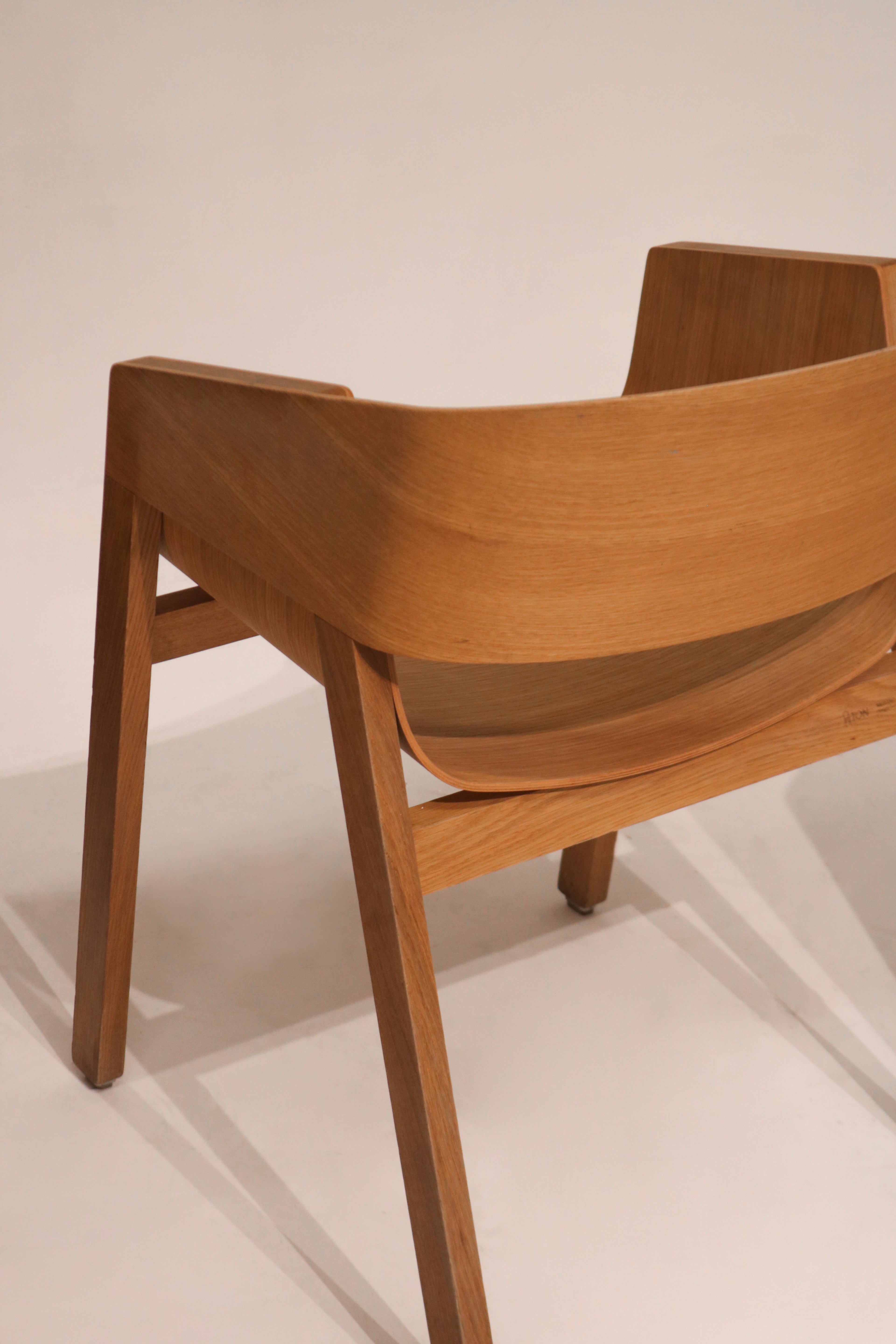 Side panel profile showing finish quality of ash plywood and attachment