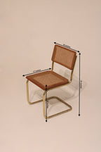 Dimensions diagram 18 by 17 by 31 inches vintage Cesca cane chair