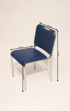 Dimensions diagram 18 by 18 by 31 inches steel dining chair