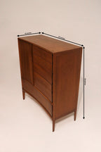 Dimensions diagram 43 by 19 by 50 inches vintage Unagusta tallboy