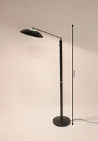 Dimensions diagram 53 inches height adjustable reading lamp