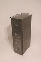 Dimensions diagram 15 by 27 by 52 inches industrial metal file cabinet