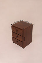 Dimensions diagram 16 by 17 by 22 inches solid walnut bedside table