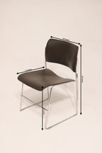 Dimensions diagram 18x17x30 inches seat height 18 inches vintage stackable chair