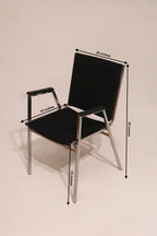 Dimensions diagram 20 by 19 by 33 inches seat height 18 inches MCM stackable chair