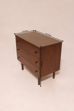 Dimensions diagram 32 by 18 by 30 inches vintage walnut chest of drawers