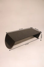 Dimensions diagram 49 by 28 by 14 inches modern black stone coffee table