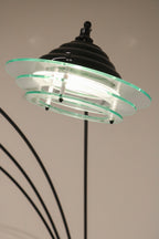 Detail of the shade construction with stacked acrylic layers and green edge effect