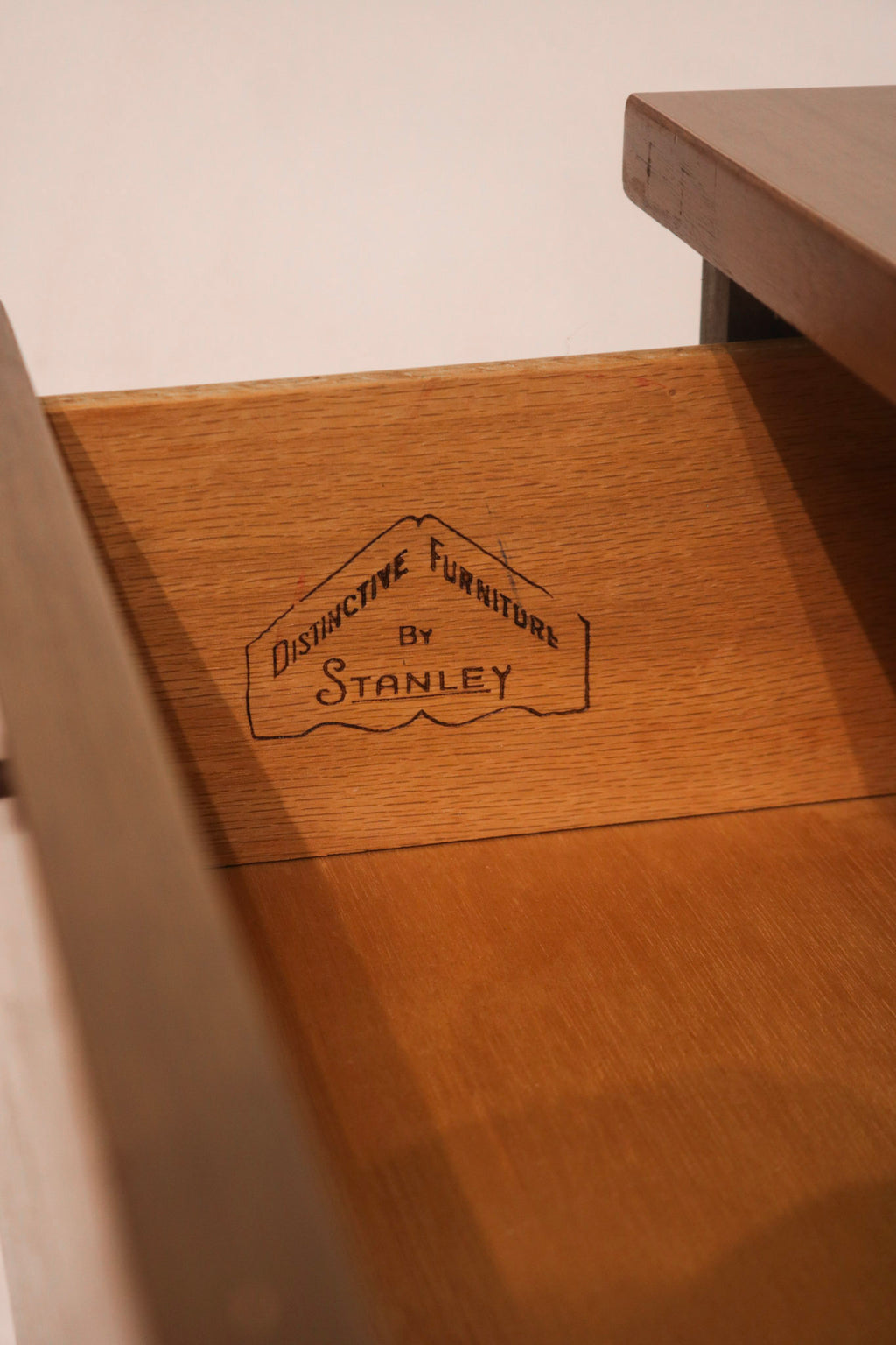 Stanley Furniture Distinctive Furniture logo stamp inside drawer