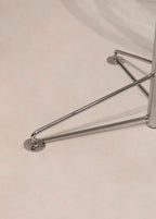 Detail of the steel leg end with floor protector cap