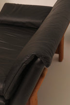 Detail of teak wood corner joinery and rich grain pattern