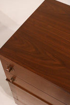 Close-up of top corner edge showing joinery and finish condition