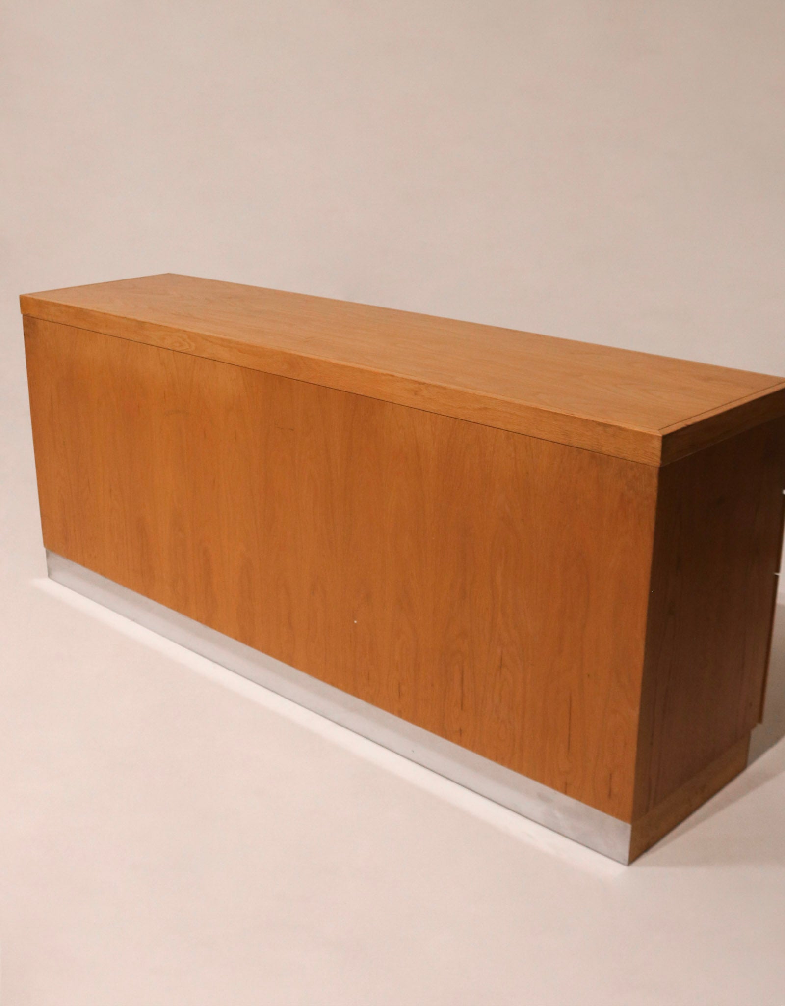Top-down view showing the depth and scale of the credenza