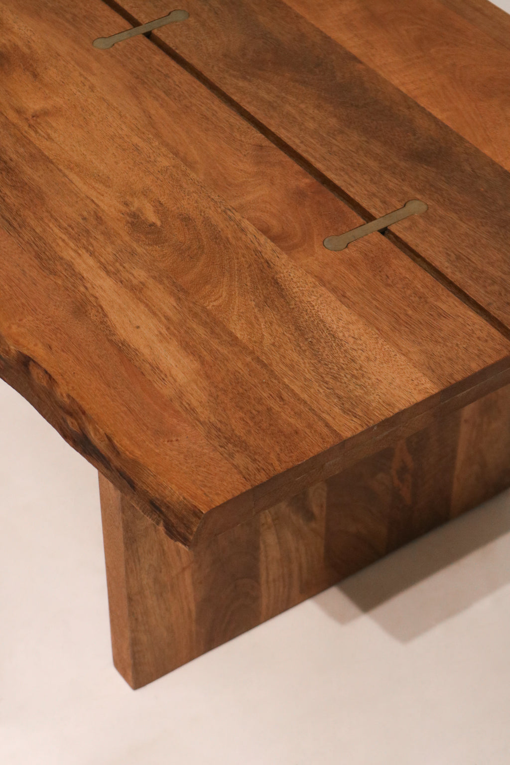 Top-down view showing the natural texture and imperfections of the wood