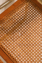 Detail of tubular metal base showing vintage patina and wear