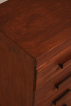 Close-up of upper edge and corner joinery showing antique craftsmanship