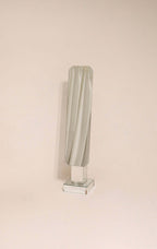 Vintage postmodern standing full length mirror with geometric mirrored body 62 inches tall