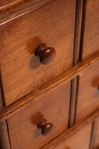 Detail of worn drawer knob showing character and light wear (pictured)